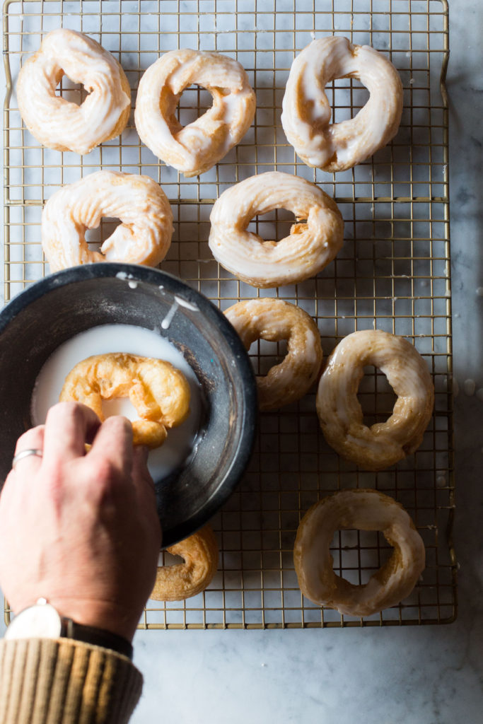grain-free french crullers overhead